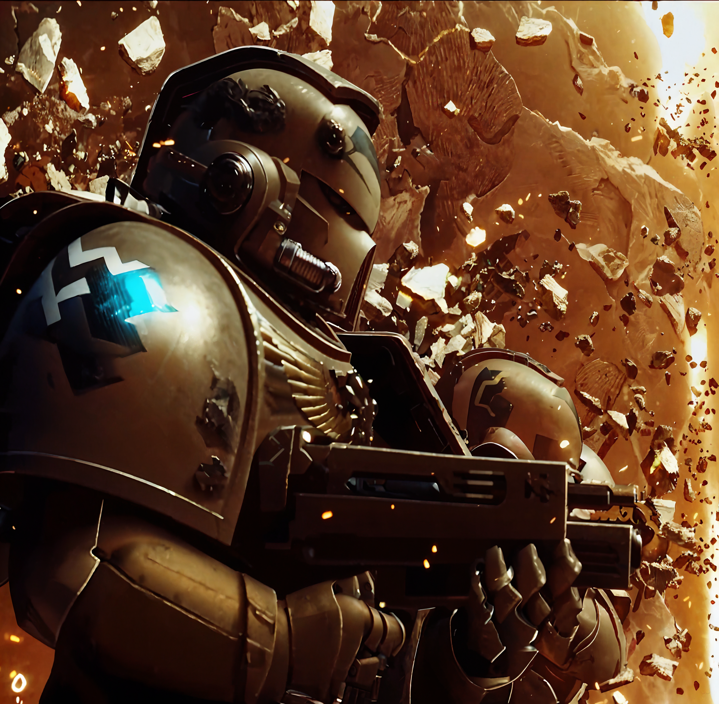 1237905-917504446-science fiction, no humans, weapon, solo, robot, signature, mecha, gun, sparks, realistic, artist name, embers, firing, from sid.png